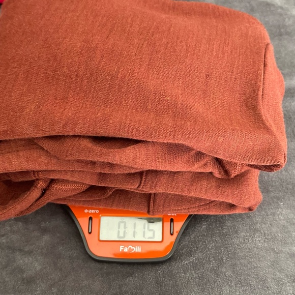 Smartwool Women’s Thermal Drape Neck Hoodie Medium Pecan Brown Heather Layer - Picture 9 of 9